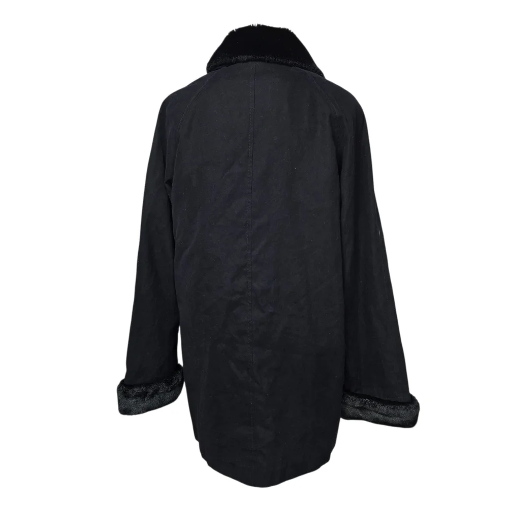 London Fog Black Removeable Lining Button Down Coat S Reg